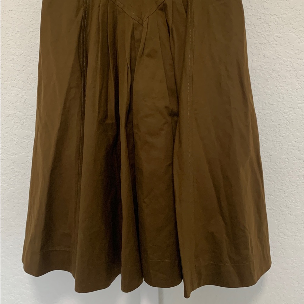 Y2K French Connection Brown A Line Midi Skirt - Picture 6 of 9